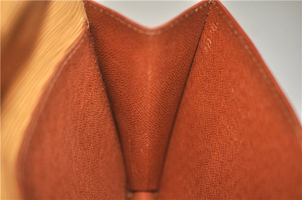 Authentic Louis Vuitton Epi Montaigne 20 Clutch Bag Light Brown LV 8915D