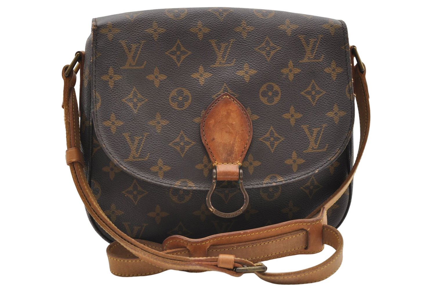 Auth Louis Vuitton Monogram Saint Cloud GM Shoulder Cross Bag M51242 LV 8916D