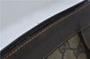 Authentic GUCCI Web Sherry Line Clutch Hand Bag Purse GG PVC Leather Brown 8918D