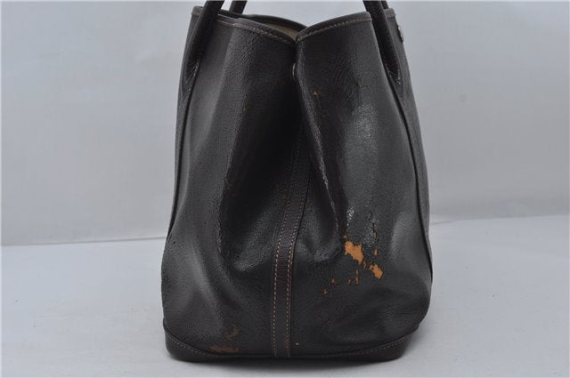 Authentic HERMES Garden Party PM Tote Hand Bag Leather Brown Junk 8920D