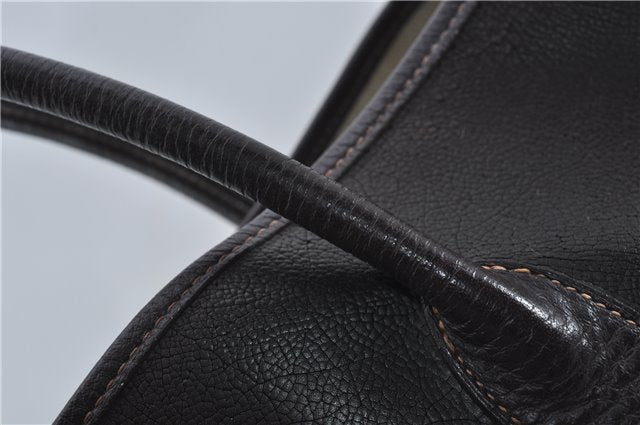 Authentic HERMES Garden Party PM Tote Hand Bag Leather Brown Junk 8920D