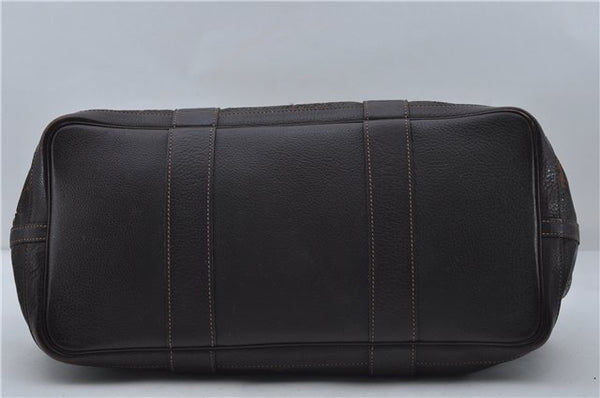 Authentic HERMES Garden Party PM Tote Hand Bag Leather Brown Junk 8920D