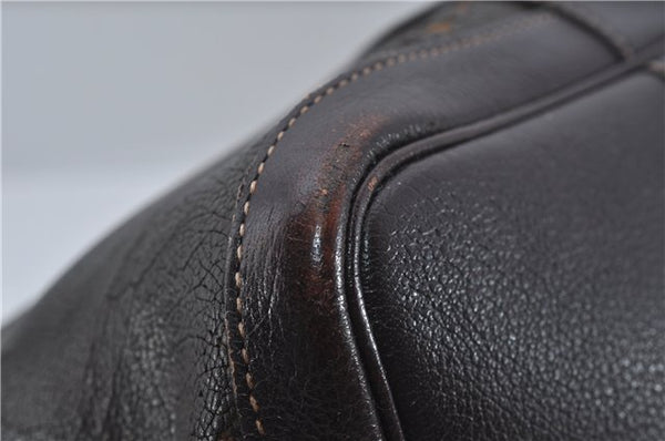 Authentic HERMES Garden Party PM Tote Hand Bag Leather Brown Junk 8920D