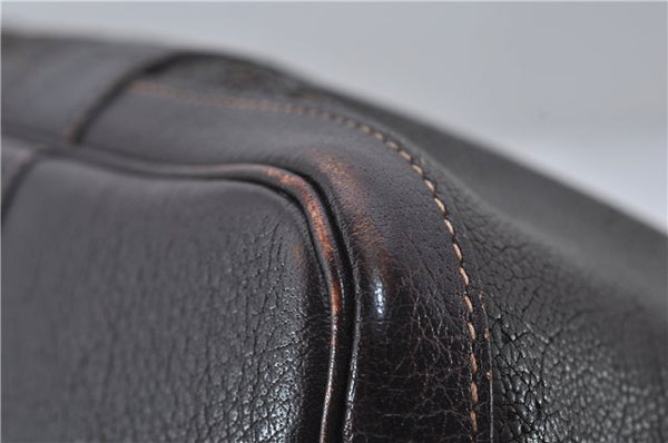 Authentic HERMES Garden Party PM Tote Hand Bag Leather Brown Junk 8920D