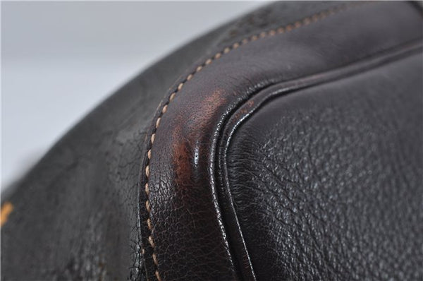 Authentic HERMES Garden Party PM Tote Hand Bag Leather Brown Junk 8920D