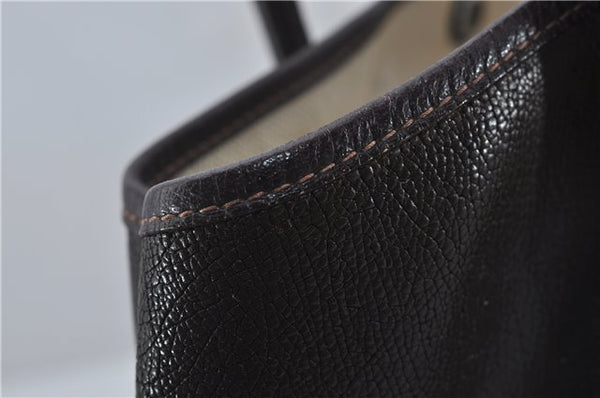 Authentic HERMES Garden Party PM Tote Hand Bag Leather Brown Junk 8920D