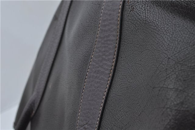 Authentic HERMES Garden Party PM Tote Hand Bag Leather Brown Junk 8920D