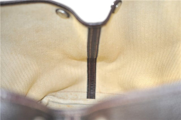 Authentic HERMES Garden Party PM Tote Hand Bag Leather Brown Junk 8920D