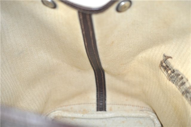 Authentic HERMES Garden Party PM Tote Hand Bag Leather Brown Junk 8920D