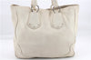 Authentic PRADA Leather 2Way Tote Hand Bag Ivory 8924D