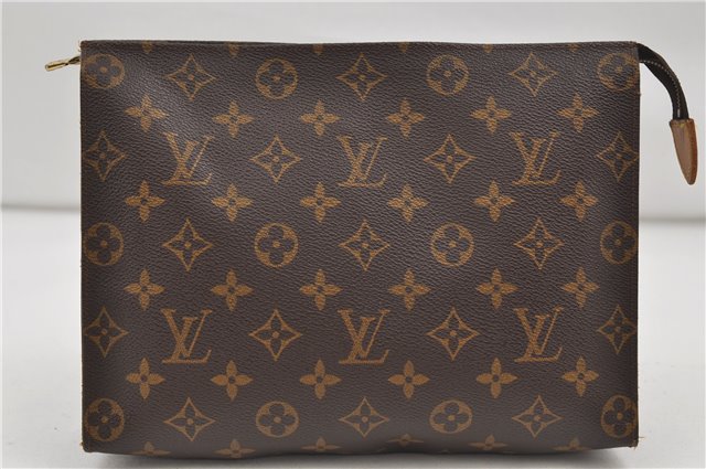 Auth Louis Vuitton Monogram Poche Toilette 26 Cosmetics Pouch Old Model LV 8926D