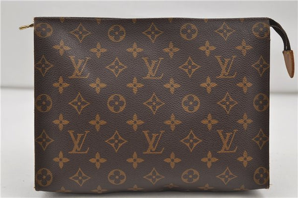 Auth Louis Vuitton Monogram Poche Toilette 26 Cosmetics Pouch Old Model LV 8926D