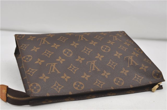Auth Louis Vuitton Monogram Poche Toilette 26 Cosmetics Pouch Old Model LV 8926D