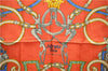 Authentic HERMES Carre 90 Scarf "L'INSTRVCTION DV ROY" Silk Orange Box 8927D