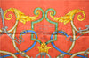 Authentic HERMES Carre 90 Scarf "L'INSTRVCTION DV ROY" Silk Orange Box 8927D