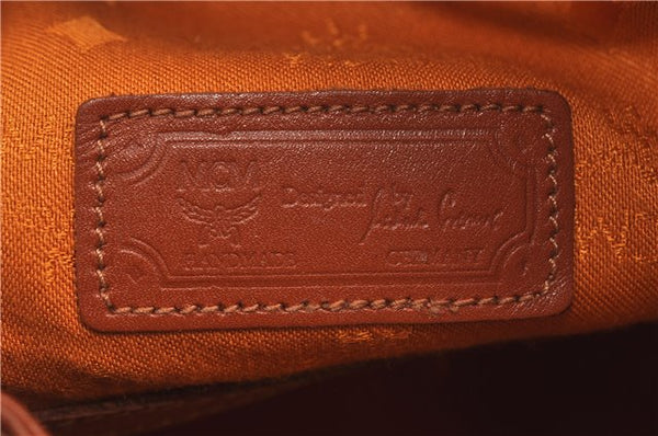 Authentic MCM Visetos Leather Vintage Shoulder Cross Body Bag Brown Junk 8928D
