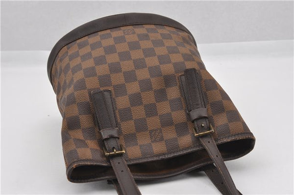 Authentic Louis Vuitton Damier Marais Bucket Shoulder Tote Bag N42240 LV 8928F