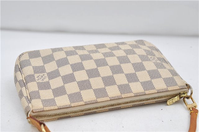 Authentic Louis Vuitton Damier Azur Pochette Accessoires Pouch N51986 LV 8932D