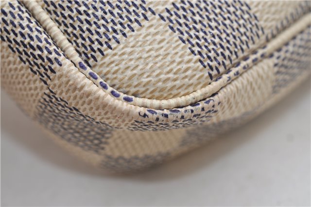Authentic Louis Vuitton Damier Azur Pochette Accessoires Pouch N51986 LV 8932D