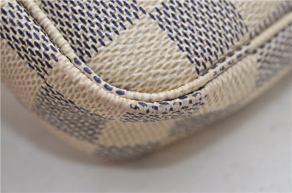 Authentic Louis Vuitton Damier Azur Pochette Accessoires Pouch N51986 LV 8932D
