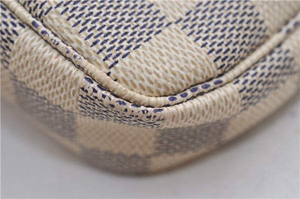 Authentic Louis Vuitton Damier Azur Pochette Accessoires Pouch N51986 LV 8932D