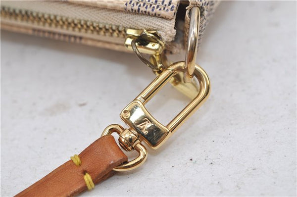 Authentic Louis Vuitton Damier Azur Pochette Accessoires Pouch N51986 LV 8932D
