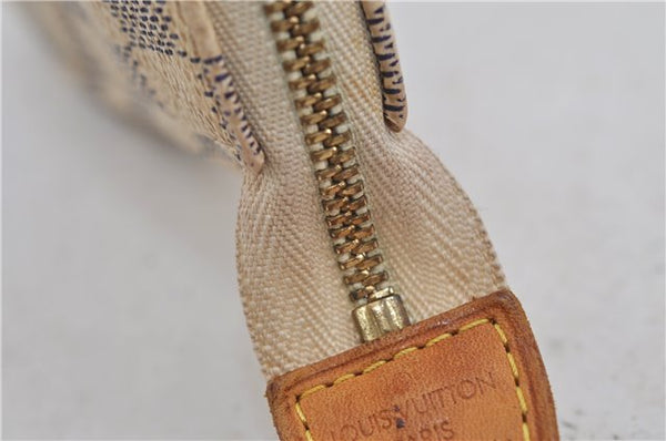 Authentic Louis Vuitton Damier Azur Pochette Accessoires Pouch N51986 LV 8932D