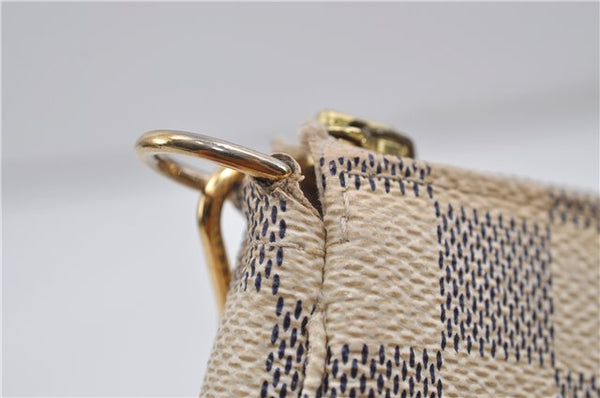 Authentic Louis Vuitton Damier Azur Pochette Accessoires Pouch N51986 LV 8932D