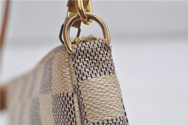 Authentic Louis Vuitton Damier Azur Pochette Accessoires Pouch N51986 LV 8932D