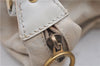 Authentic FENDI Vintage Shoulder Hand Bag Canvas Leather Ivory 8934C