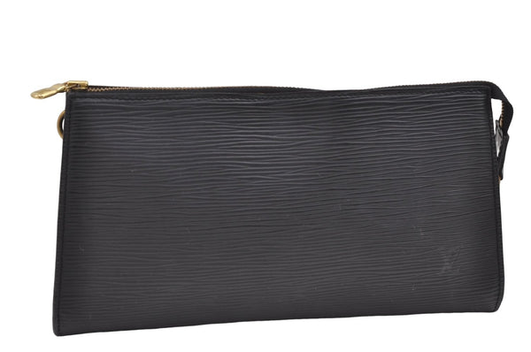 Authentic Louis Vuitton Epi Pochette Accessoires Pouch Black M52942 LV 8934D