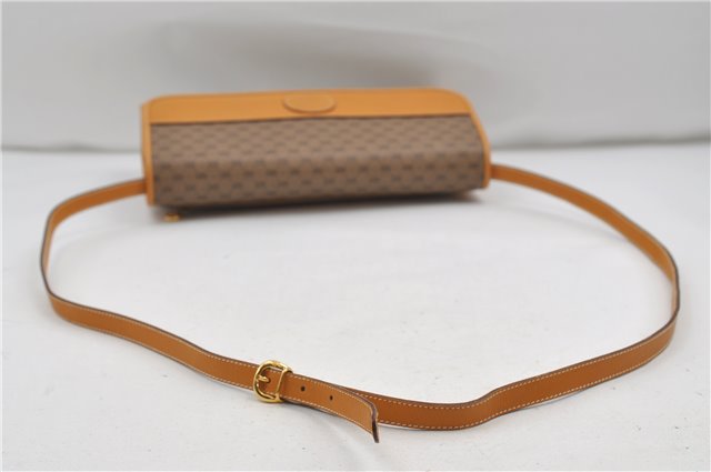Authentic GUCCI Micro GG Shoulder Cross Body Bag PVC Leather Brown 8935D