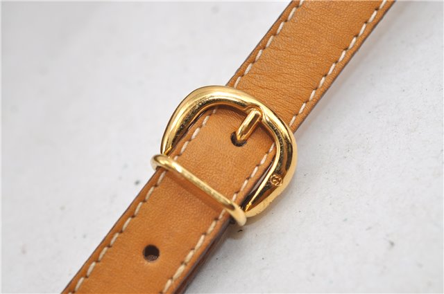 Authentic GUCCI Micro GG Shoulder Cross Body Bag PVC Leather Brown 8935D