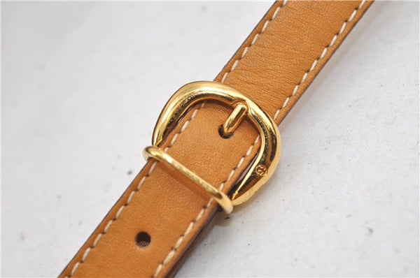 Authentic GUCCI Micro GG Shoulder Cross Body Bag PVC Leather Brown 8935D