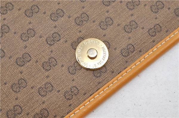 Authentic GUCCI Micro GG Shoulder Cross Body Bag PVC Leather Brown 8935D