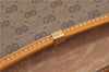 Authentic GUCCI Micro GG Shoulder Cross Body Bag PVC Leather Brown 8935D