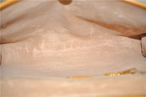 Authentic GUCCI Micro GG Shoulder Cross Body Bag PVC Leather Brown 8935D