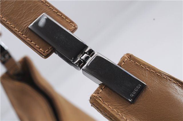 Authentic GUCCI Shoulder Hand Bag Suede Leather 0013767 Beige 8936D