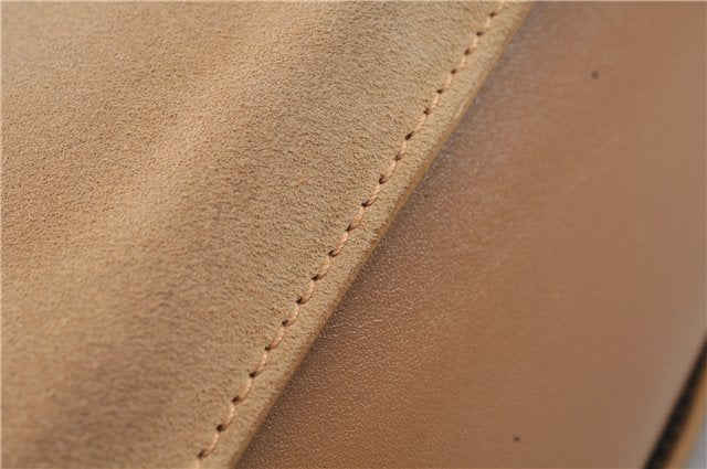 Authentic GUCCI Shoulder Hand Bag Suede Leather 0013767 Beige 8936D