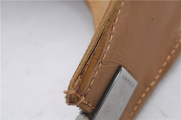 Authentic GUCCI Shoulder Hand Bag Suede Leather 0013767 Beige 8936D