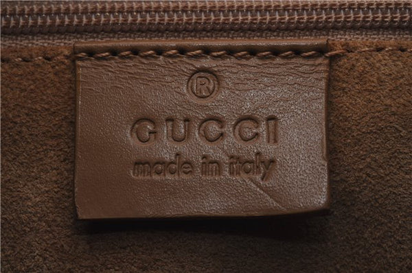 Authentic GUCCI Shoulder Hand Bag Suede Leather 0013767 Beige 8936D