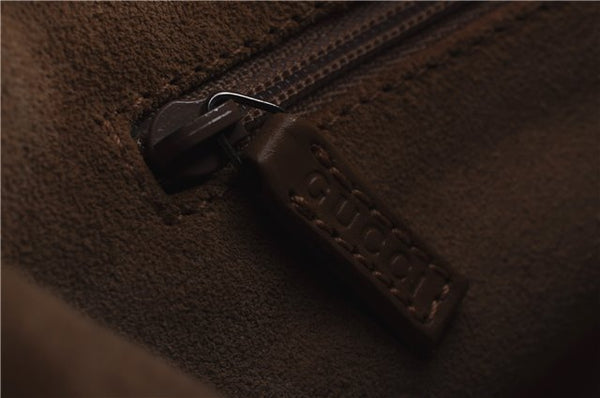 Authentic GUCCI Shoulder Hand Bag Suede Leather 0013767 Beige 8936D