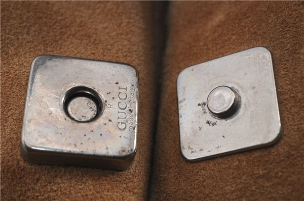 Authentic GUCCI Shoulder Hand Bag Suede Leather 0013767 Beige 8936D