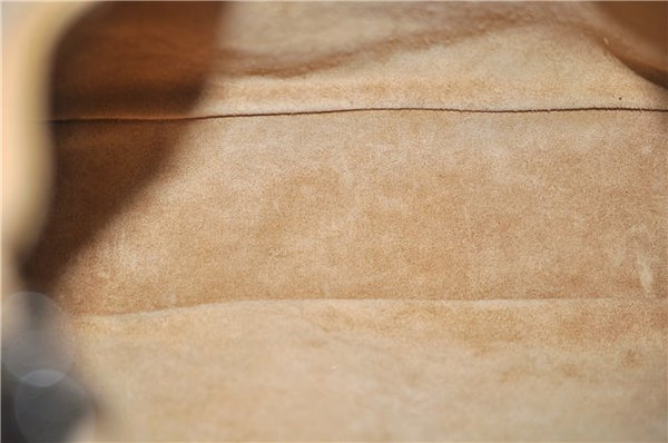 Authentic GUCCI Shoulder Hand Bag Suede Leather 0013767 Beige 8936D