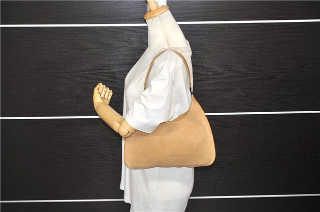 Authentic GUCCI Shoulder Hand Bag Suede Leather 0013767 Beige 8936D