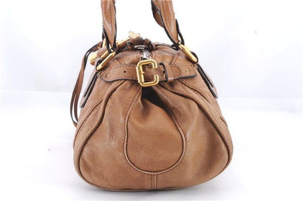 Authentic Chloe Paddington Leather Shoulder Hand Bag Brown 8937C