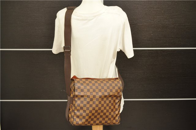 Authentic Louis Vuitton Damier Naviglio Shoulder Cross Body Bag N45255 LV 8937D