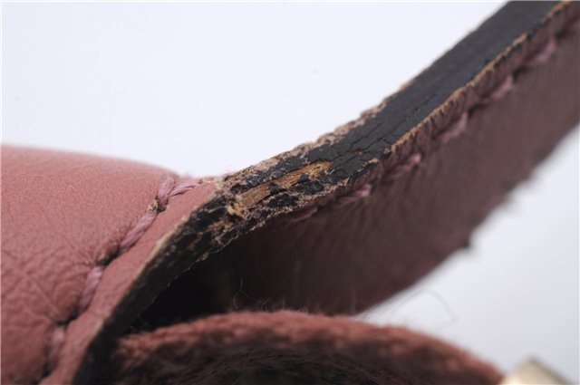 Authentic GUCCI Hand Bag Accessory Pouch GG Canvas Leather 224093 Brown 8939D