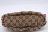 Authentic GUCCI Hand Bag Accessory Pouch GG Canvas Leather 224093 Brown 8939D
