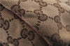 Authentic GUCCI Hand Bag Accessory Pouch GG Canvas Leather 224093 Brown 8939D